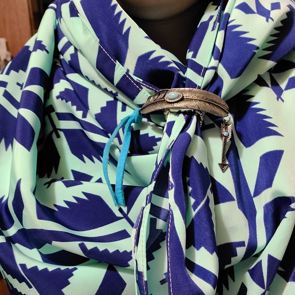 Feather wild rag slide/ ring